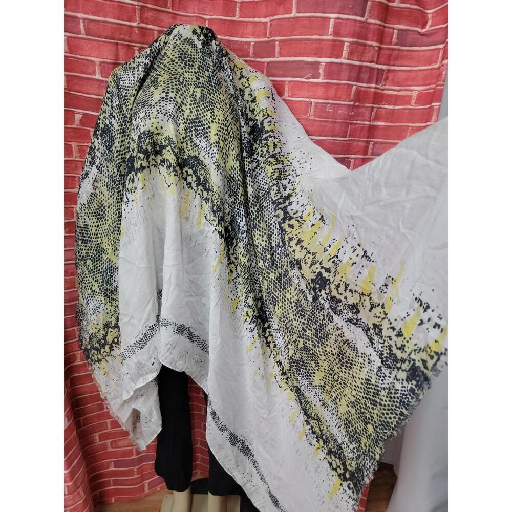 BARBARA BUI ~ Python Print Wrap Scarf Yellow/gray… - image 4